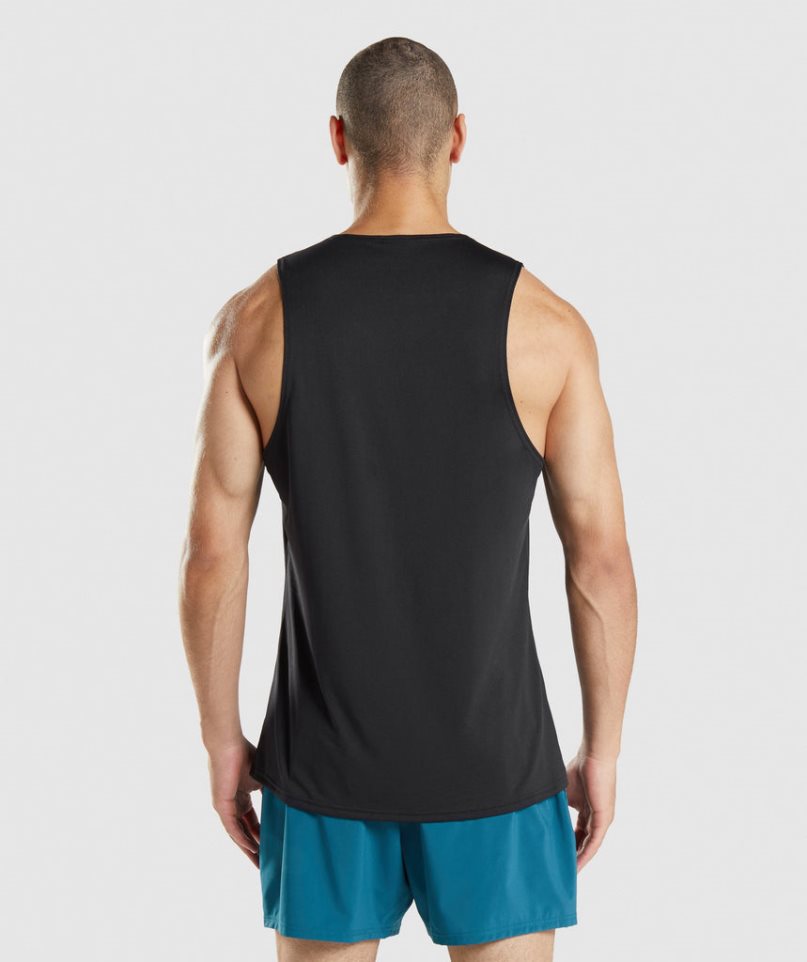 Men's Gymshark Arrival Tanks Black | CA D37N58